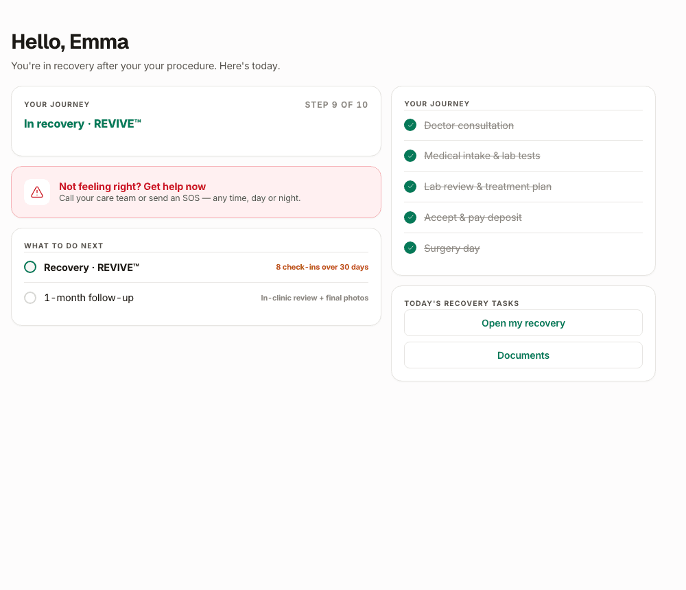 Reylo patient portal on desktop