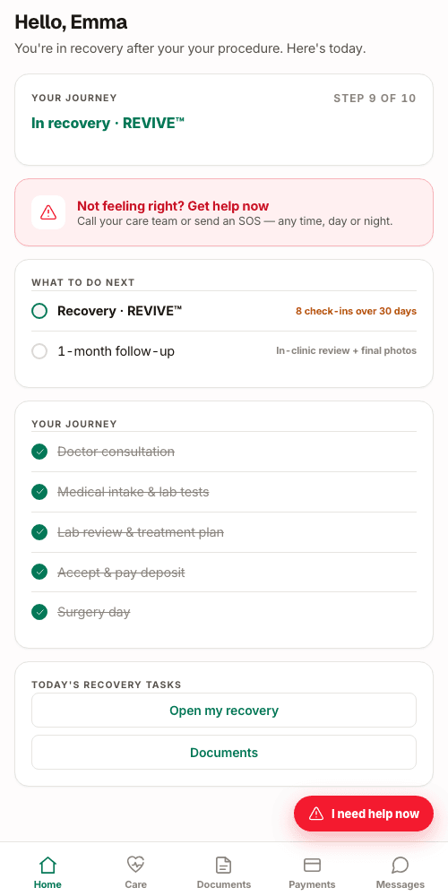 Reylo patient portal on a phone